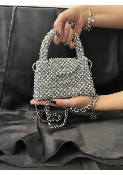 Kadın Gümüş Kristal Boncuk Çanta fırsatları
