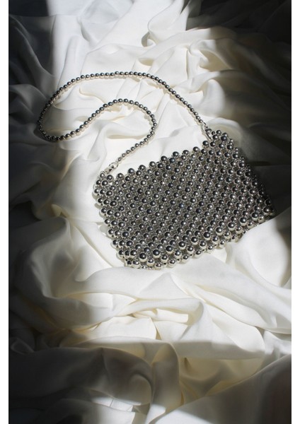 Gümüş Boncuk Çanta