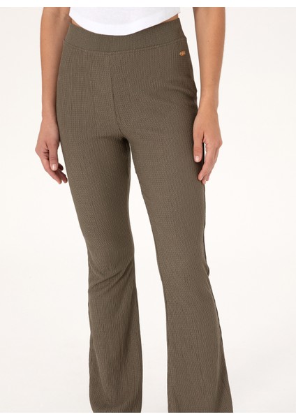 Lastikli Bel Flare Vizon Kadın Pantolon Selena fiyatları