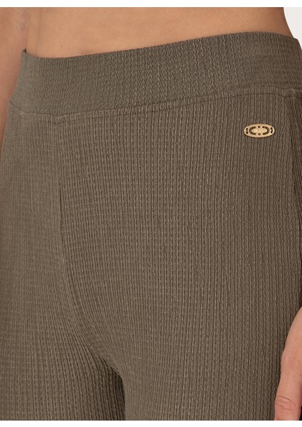 Lastikli Bel Flare Vizon Kadın Pantolon Selena indirimleri