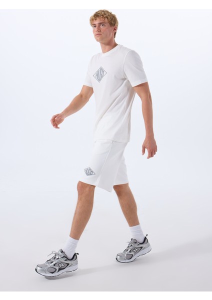 Natürel Erkek Lastikli Bel Relaxed Sweat Şort 50534953_DAMTUS 10266045 01