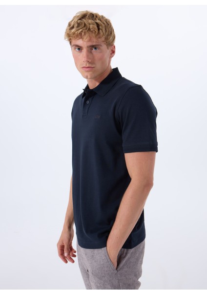Lacivert Erkek Polo T-Shirt Pe_ınterlock
