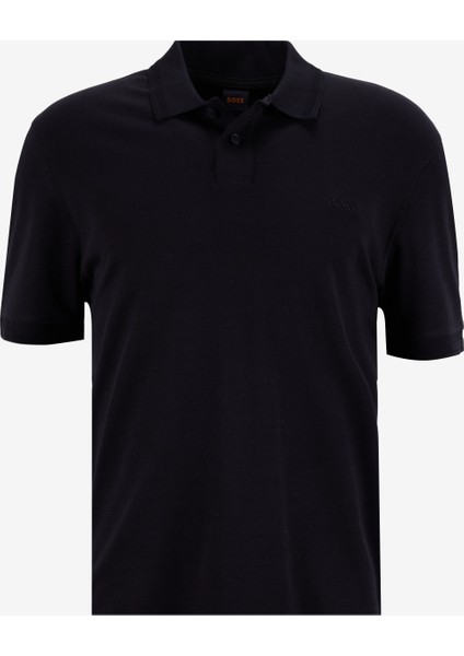 Siyah Erkek Polo T-Shirt Pe_ınterlock