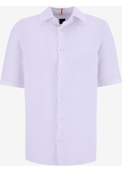 Regular Fit Gömlek Yaka Beyaz Erkek Gömlek Rash