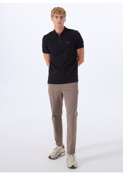 Kahve Erkek Normal Bel Tapered Fit Chino Pantolon Chino-Tapered