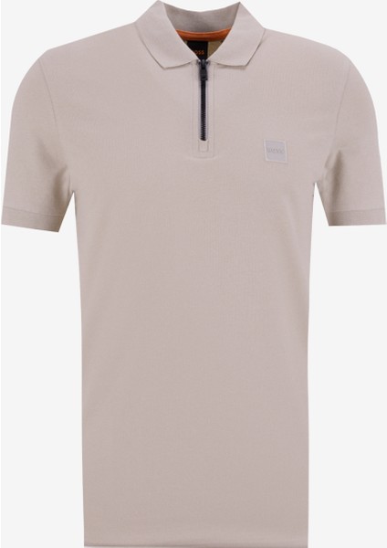 Bej Erkek Polo T-Shirt Passerzip
