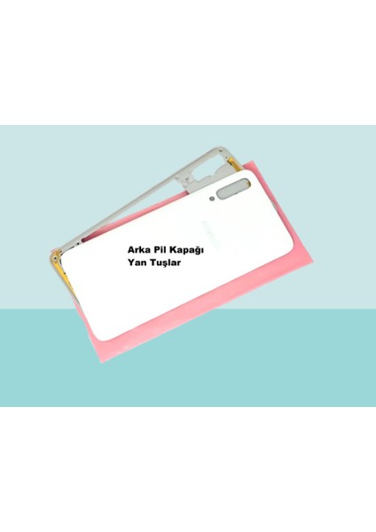 - Samsung Galaxy A70 A705 Full Kasa Arka Kapak Batarya Kapağı - Beyaz