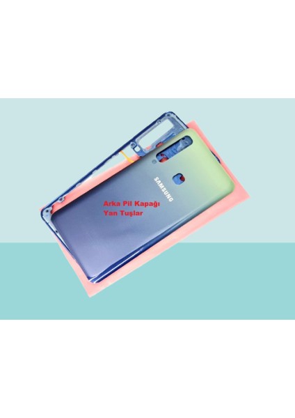 - Samsung Galaxy A9 A920 2018 Full Kasa Arka Kapak Batarya Kapağı - Mavi