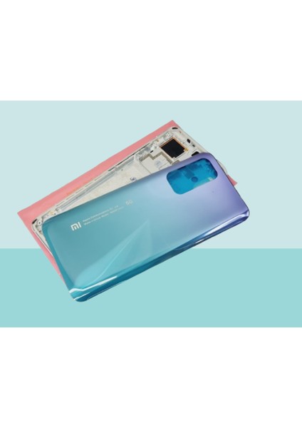 - Xiaomi Mi 10T Full Kasa Arka Kapak Batarya Kapağı - Mavi