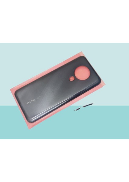 - Tecno Spark 6 (Ke7) Full Kasa Arka Kapak Batarya Kapağı - Siyah