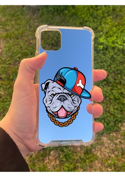 Iphone 11 Pro Max Uyumlu Aynalı Köpek Desenli Darbe Kamera Korumalı Silikon Telefon Kılıfı