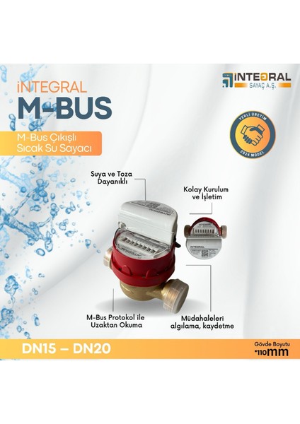 Integral Numaratörlü M-Bus Sıcak Susayacı