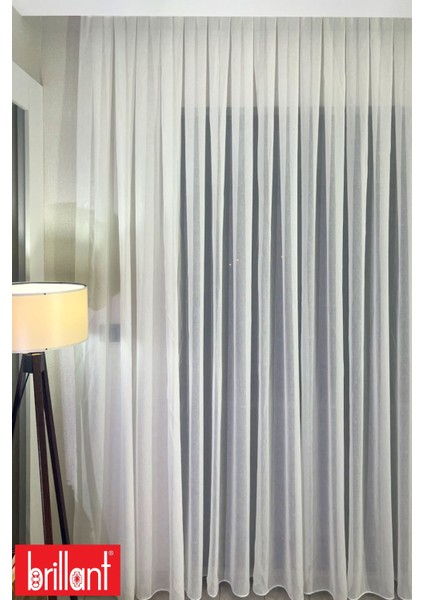 Keten Folded 1/2,5 Normal Pileli Ütü İstemez Kırışmaz Düz Tül Perde