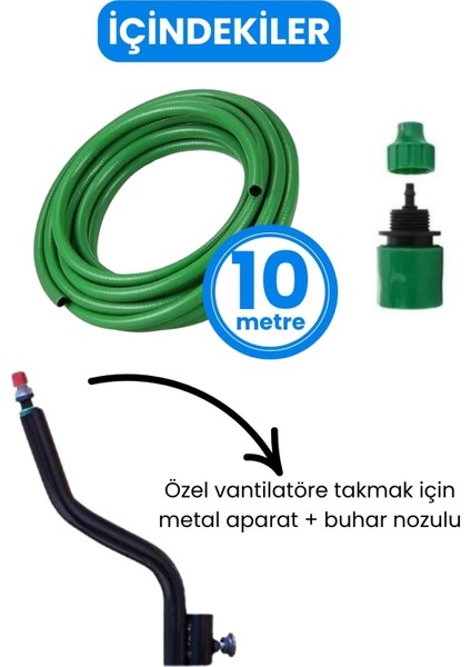 Vantilatör Serinletme Sistemi Buharlama Sisleme Misting Cafe Bahçe Balkon Veranda Su Buhar Püskürtme fiyatları