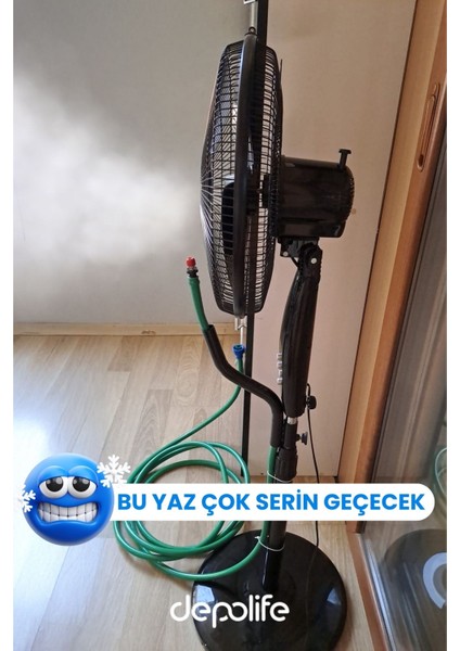Vantilatör Serinletme Sistemi Buharlama Sisleme Misting Cafe Bahçe Balkon Veranda Su Buhar Püskürtme fırsatları