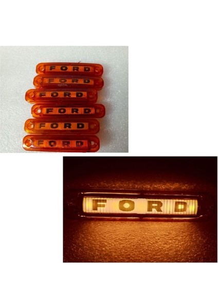 (6 x Adet ) 1 Set Isim Logo Parmak Lamba 12V & 24V Ford Sarı modelleri