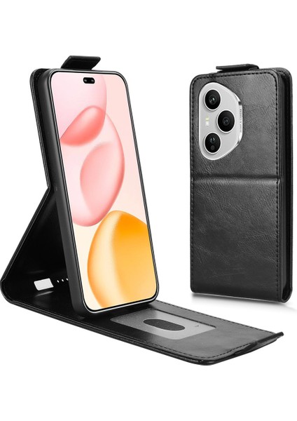 Honor 400 Pro 5g Stand Manyetik Toka Dikey Kapaklı Deri Telefon Kılıfı Kart Tutucu ile (Yurt Dışından)