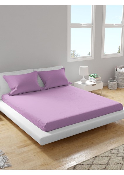 Premium %100 Pamuk Akfil Lastikli Çarşaf Takımı Tek/çift/battal (90/100/120/160/180) Flat Colors H-M