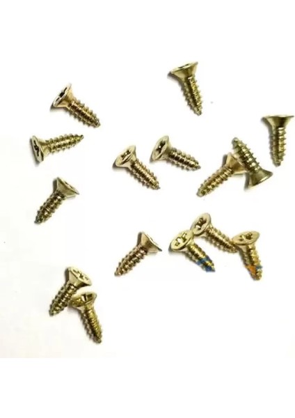 Klips, Menteşe, Ayak, Ağaç, Sunta Vidası 2,2x7,5mm - Sarı 100 Adet