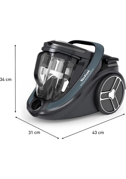 Turbo Başlıklı Sessiz Silence Force Cyclonic Effitech Animal Toz Torbasız Elektrikli Süpürge 900W