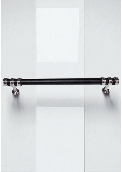 Nesli Alüminyum Metal Lüks Modern Mobilya Çekmece Mutfak Dolabı Kulpu Siyah-Krom 192MM (10 Adet) fiyatları
