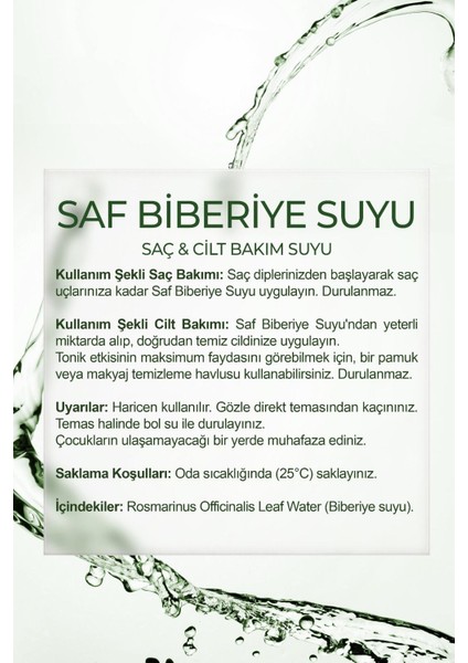 Saf Biberiye Suyu 200 ml