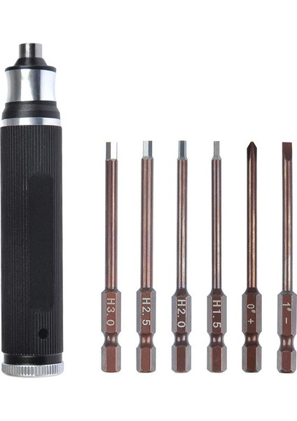 6 In 1 Tornavida Onarım Aracı Kiti 1.5mm 2.0mm 2.5mm 3.0mm Hepsi Bir Arada Hex Sürücü El Seti Rc Fpv Yarış Drone Için (Yurt Dışından)
