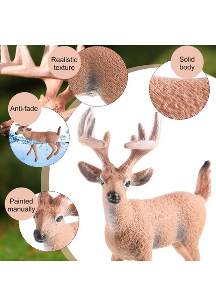 Parça Woodland Hayvan Figürleri Orman Yaratıkları Figürler Sincap Geyik Tavşan Aile Figürleri Minyatür Oyuncaklar (Yurt Dışından) modelleri