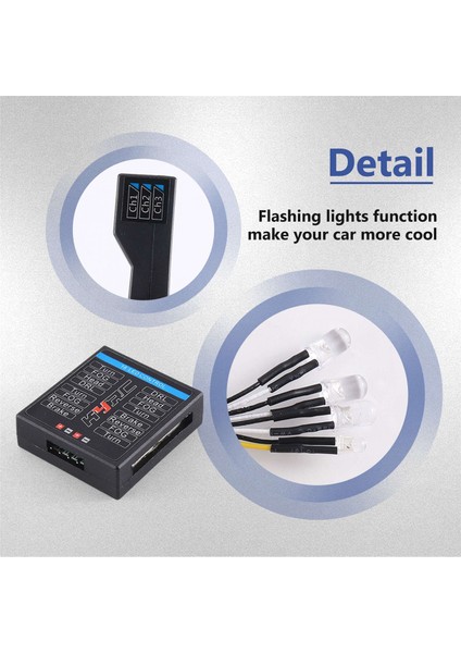 1/8 1/10 Rc Araba 14 LED Işık Sistemi Ön ve Arka Lamba Dönüş Sinyalleri Fren Lambaları Tamiya Hsp Hpı Eksenel RC4WD Traxxas (Yurt Dışından) indirimleri