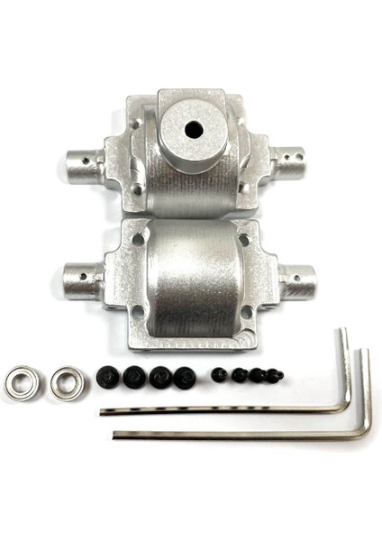 Metal Ön Arka Şanzıman Muhafazası Şanzıman Kapağı Haıboxıng Hbx 2098B 1/24 Rc Araba Yükseltme Parçaları Aksesuarları, Gümüş (Yurt Dışından)