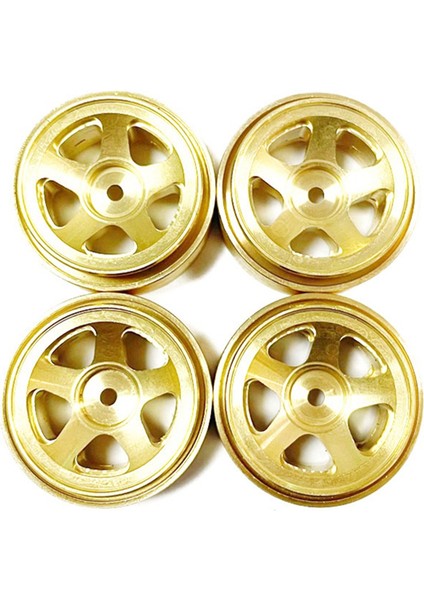 4 Adet Pirinç 1.0 Beadlock Jant Tekerlek Göbeği Karşı Ağırlık Eksenel SCX24 1/24 Rc Paletli Araba Yükseltme Parçaları, Sarı (Yurt Dışından)
