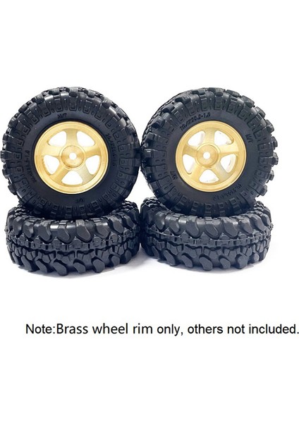 4 Adet Pirinç 1.0 Beadlock Jant Tekerlek Göbeği Karşı Ağırlık Eksenel SCX24 1/24 Rc Paletli Araba Yükseltme Parçaları, Sarı (Yurt Dışından) modelleri