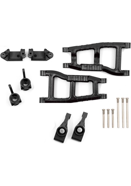 Ön ve Arka Süspansiyon Kolları Castor Direksiyon Blokları ve 1/10 4x4 Kısa Kulvar Araba Için Arka Kazık Şaft Taşıyıcı, Siyah (Yurt Dışından) indirimleri