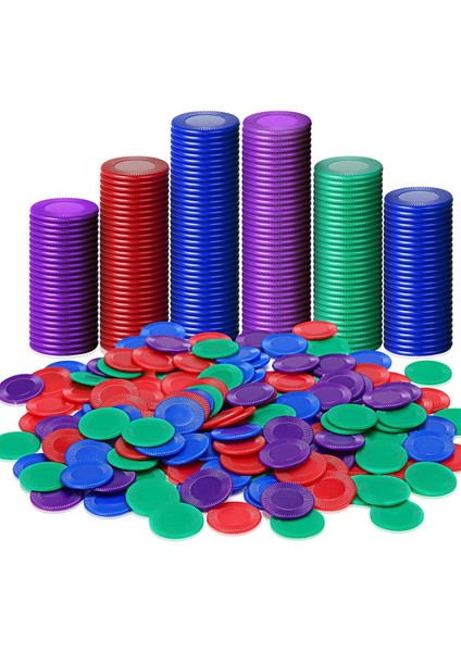 400 Parça Plastik Poker Cips Oyun Cipsleri 4 Renk Sayaç Kartı Oyun Oynamak Için Sayma Bingo Oyun Cips Kartı, 1 (Yurt Dışından)