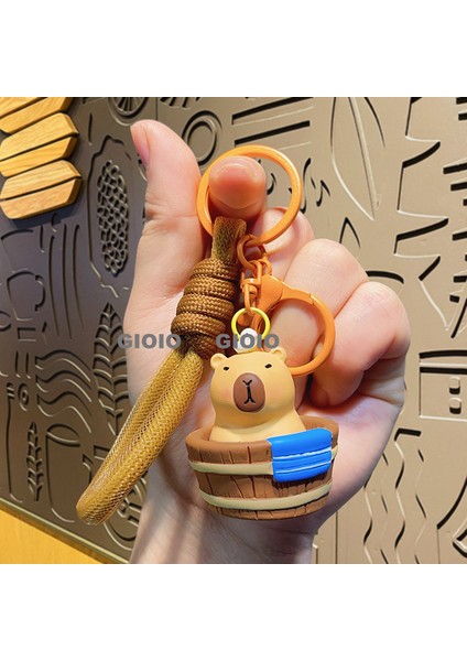 Gıoıo Yeni Sevimli Kedi Pençe Çapraz Giyinme Kurumi Bebek Araba Anahtarlık Büyük Kulak Köpek Çift Okul Çantası Hediye Anahtarlık Kolye (Yurt Dışından)