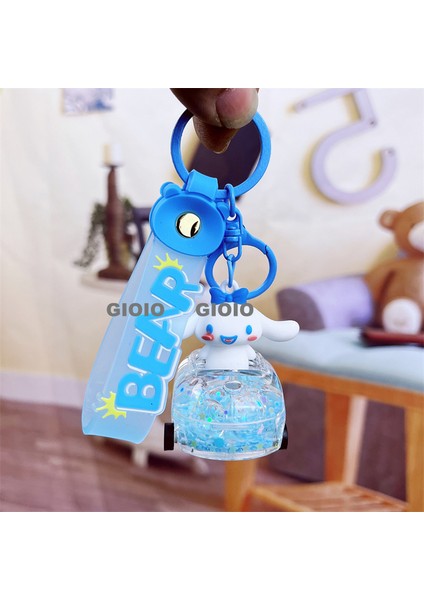 Gıoıo Yeni Sevimli Kedi Pençe Çapraz Giyinme Kurumi Bebek Araba Anahtarlık Büyük Kulak Köpek Çift Okul Çantası Hediye Anahtarlık Kolye (Yurt Dışından)