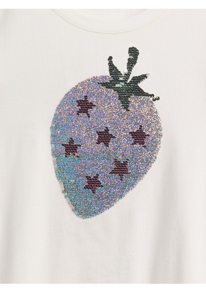 Kız Çocuk Beyaz Kids Flippy-Sequin Grafik T-Shirt fiyatları
