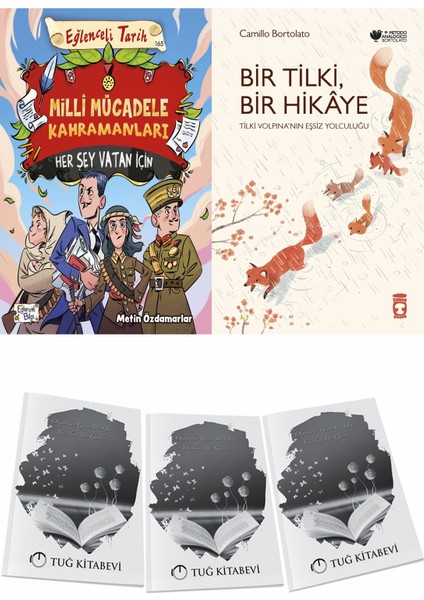 Milli Mücadele Kahramanları Her Şey Vatan Için ve Bir Tilki Bir Hikaye + Hediyeli