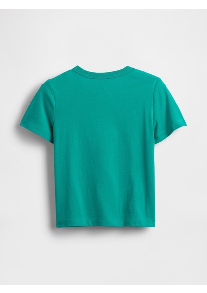Erkek Bebek Koyu Yeşil Grafik Baskılı T-Shirt fiyatları