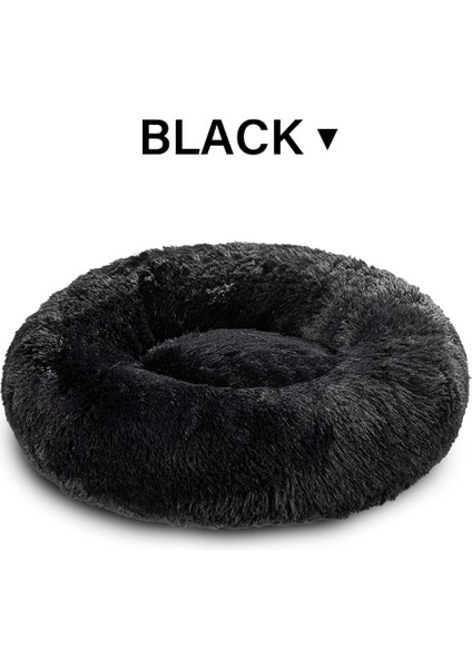 Gw-Siyah Stili XS-40CM Yuvarlak Fermuarlı Pet Köpek Yatağı Büyük Küçük Köpek Kedi Evi Uzun Püsküllü Matara Koltuk Süper Yumuşak Evcil Hayvan Yatağı Kulübe Köpek Sakinleştirici Yatak (Yurt Dışından)