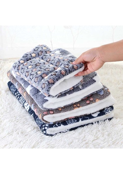 Kahve Ayak Izleri Stili 32X25CM Köpük Yastıklı Kalın Kumaşlı Evcil Hayvan Battaniye Yatak Matı Köpek Kedisi Koltuk Minderi Ev Halısı Isıtma Yıkanabilir Yatak Örtüsü (Yurt Dışından) modelleri