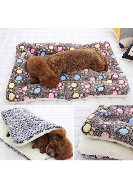 Gri Yıldız Stili 49CMX32CM Yumuşak Polar Ped Yorganı Flanel Kalınlaştırılmış Pet Yatak Matı Köpek Kedi Koltuk Yastığı Ev Halısı Sıcak Tutma Uyku Örtüsü (Yurt Dışından) fiyatları