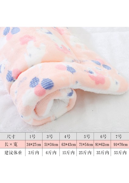 Pembe Kutup Ayısı Stili 32X25CM Köpek Kediler Için Yumuşak Kürklü Kalın Flanel Yastık Yatak Matı - Evde Sıcak Kalmaları Için Pet Battaniye Yatak Örtüsü (Yurt Dışından)