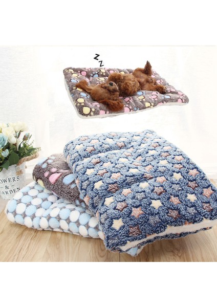 Kahve Ayak Izleri Tarzı 61CMX41CM Yumuşak Polar Ped Yorganı Flanel Kalınlaştırılmış Pet Yatak Matı Köpek Kedi Koltuk Yastığı Ev Halısı Sıcak Tutma Uyku Örtüsü (Yurt Dışından) modelleri
