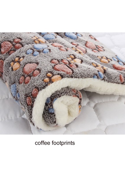 Resim Stili Olarak Kahve 49X32CM Köpek Kediler Için Yumuşak Kürklü Kalın Flanel Yastık Yatak Matı - Evde Sıcak Kalmaları Için Pet Battaniye Yatak Örtüsü (Yurt Dışından)