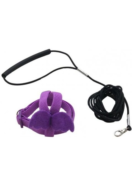Mor Tarzı S Beden Dayanıklı Muhabbet Kuşu Papağan Tasma Çeki Halatı Yakın Oturan Kuş Tasma Nefes Alabilir Muhabbet Kuşu Papağan Yeleği Halat (Yurt Dışından)