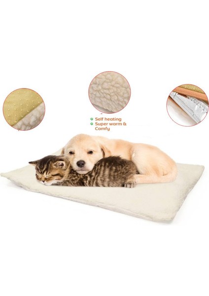 60X45CM Yumuşak Rahat Mat Warmer Malzeme Kediler Köpekler Dayanıklı Su Geçirmez Elektrikli Isıtma Matısı (Yurt Dışından) fırsatları