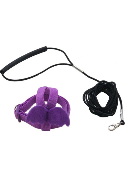 Mor Tarzı S Beden Uzun Boyun Kuş Yeleği Dayanıklı Yumuşak Papağan Kafesi Papağan Muhabbet Kuşu Yelek Çekiş Halatı Için Evcil Kuş Yeleği (Yurt Dışından)