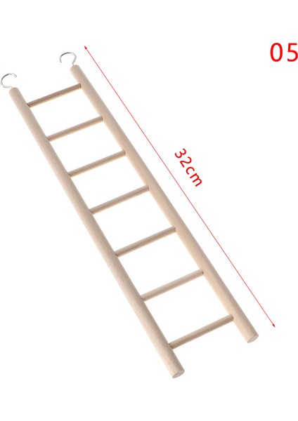 No.5 Tarzı 1 Adet Kuş Oyuncak Ahşap Merdiven Salıncak Tırmalama Çubuğu Tırmanma Merdiveni Kafes Asma Dekor Hamster Papağan Oyuncakları Evcil Hayvan Malzemeleri (Yurt Dışından)
