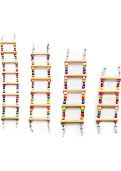 6 Merdiven Çok Renkli Stil Kuşlar Evcil Hayvanlar Kuş Malzemeleri Renkli Toplar Sallanan Tırmanma Oyuncakları Papagay Merdivenleri Doğal Ahşap Kuş Oyuncakları (Yurt Dışından) modelleri